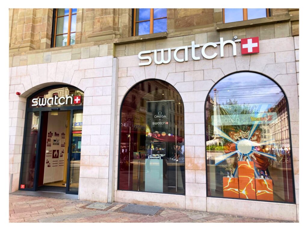 スイスの時計ブランドswatch（スウォッチ）の店舗の写真