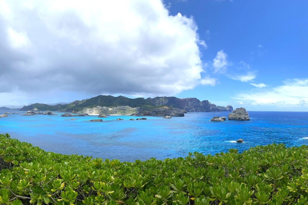 南島上陸ツアーの丘の上からの景色