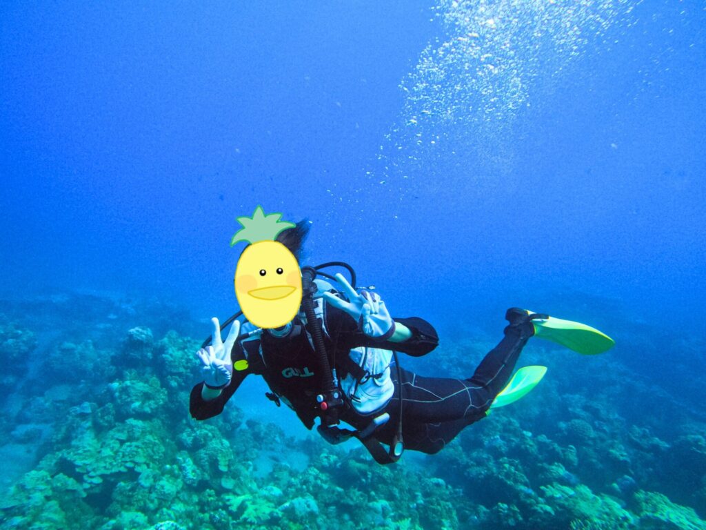 小笠原での体験ダイビングの写真